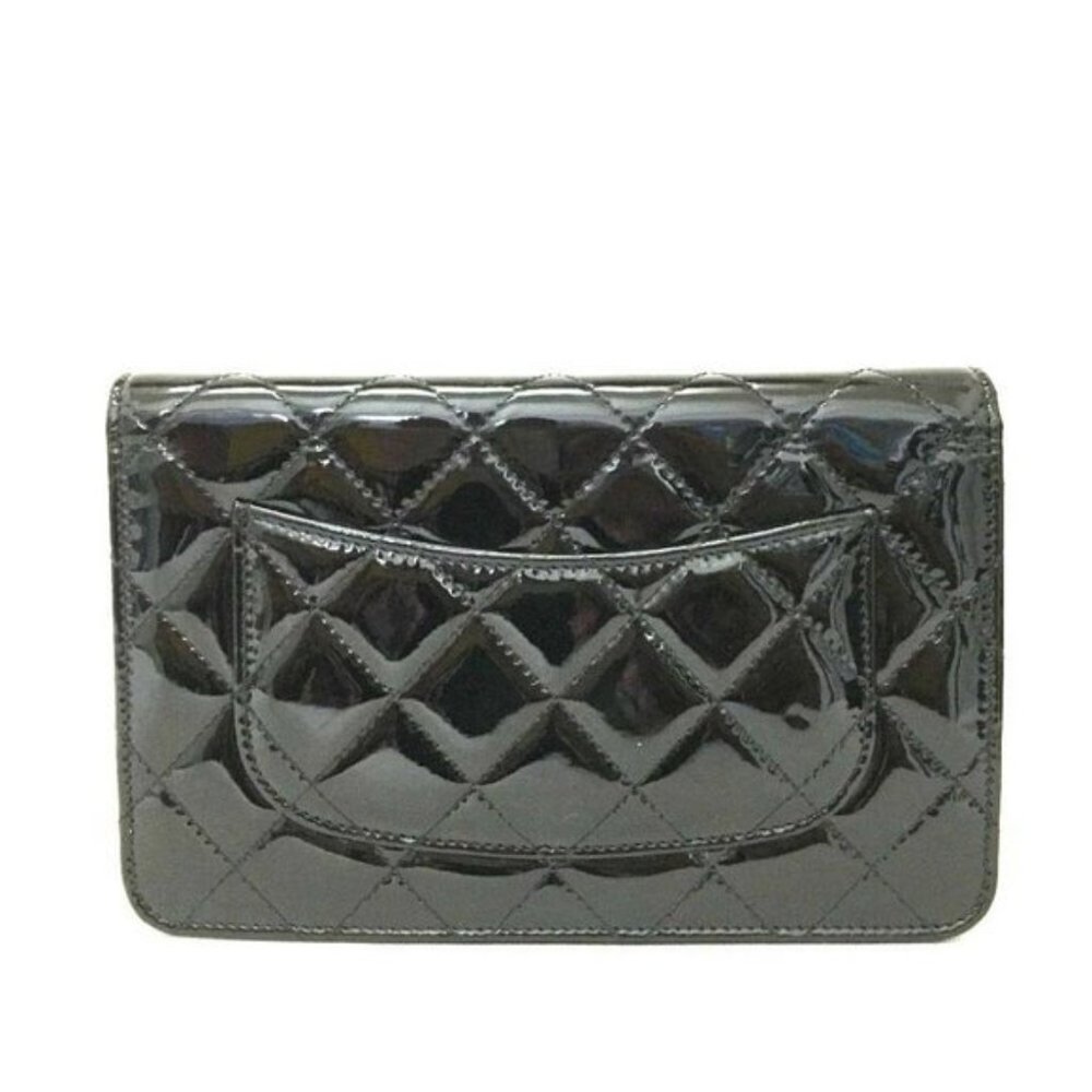 CHANEL Quilted Patent Wallet On Chain WOC BrandNew - Picture 3 of 16